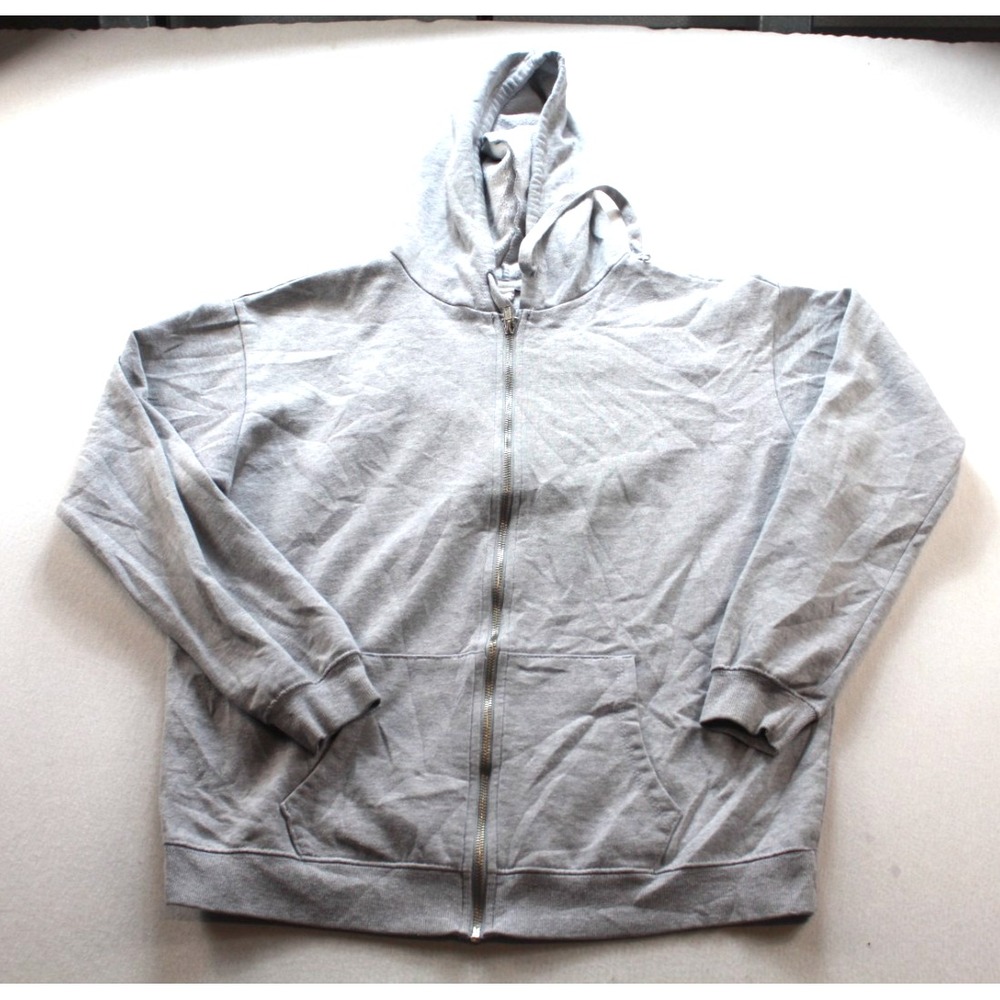Full Tilt Men Gray Sweater Hoodie Casual Long Sleeve Full Zip Size Large